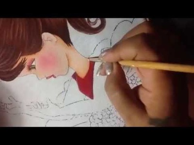 Pintura en tela niña margarita # 2 con cony