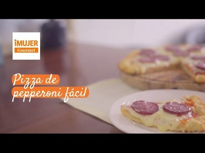 Pizza de pepperoni fácil | @RecetasiMujer