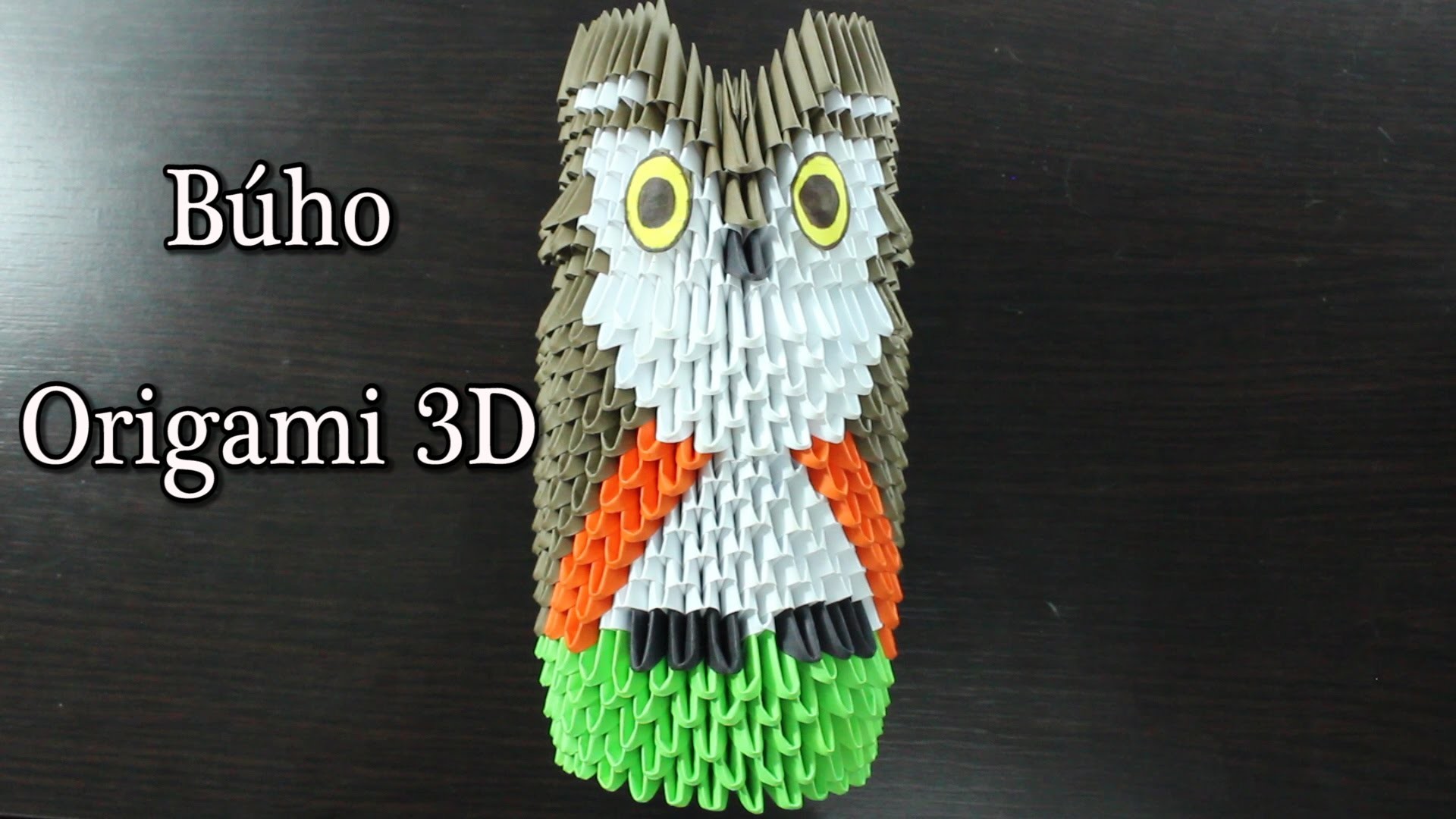 Búho. Owl Origami 3D TUTORIAL