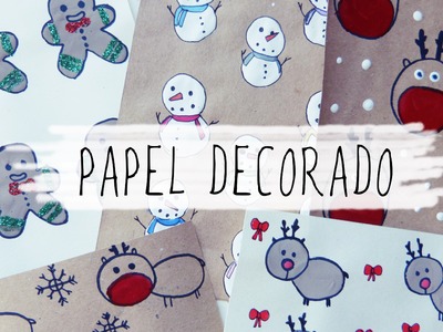 Cómo hacer papel decorativo para regalo y tarjetas de Navidad