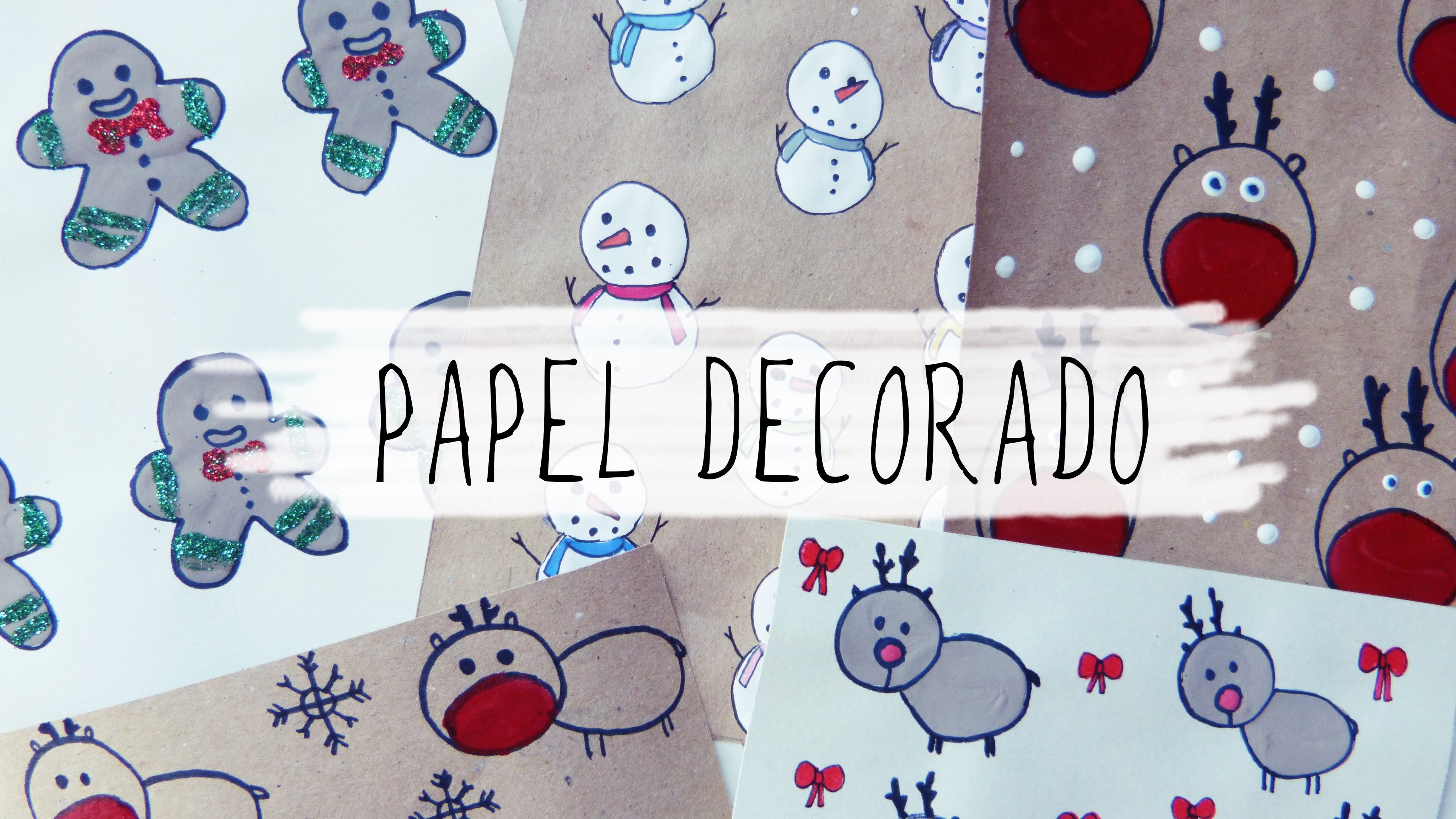 Cómo hacer papel decorativo para regalo y tarjetas de Navidad