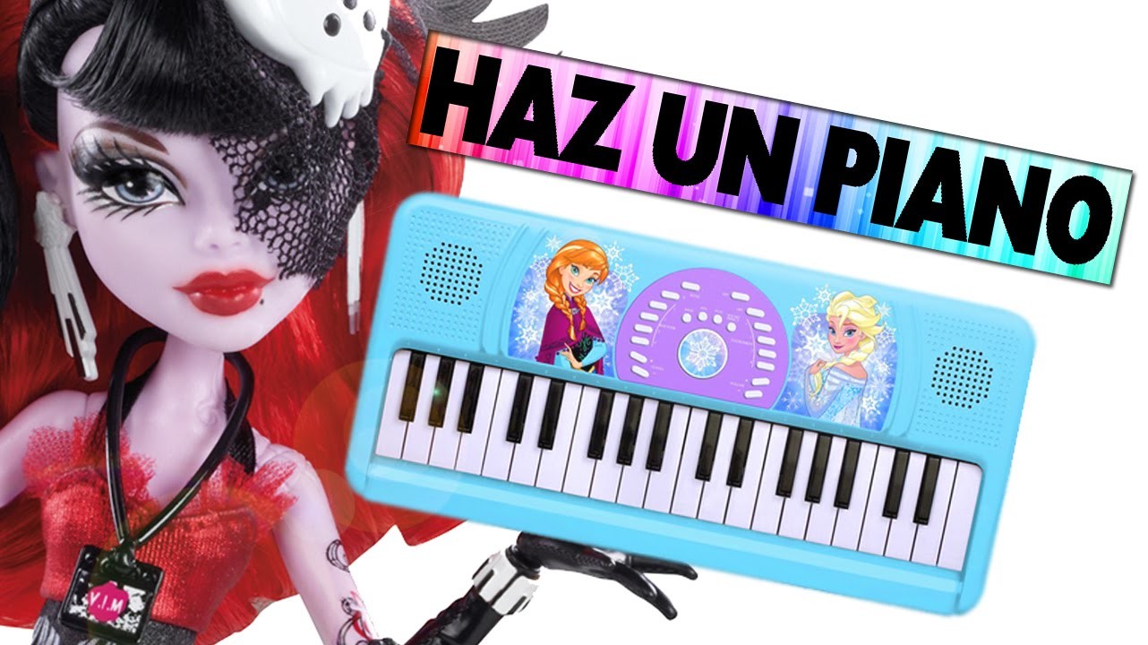 Haz un Piano o keyboard para muñecas -  Manualidades para muñecas
