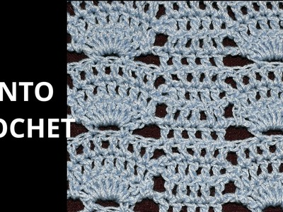 Punto Fantasía N° 66 en tejido crochet tutorial paso a paso.