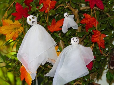 Como hacer Fantasmas para el  Arbol de Halloween