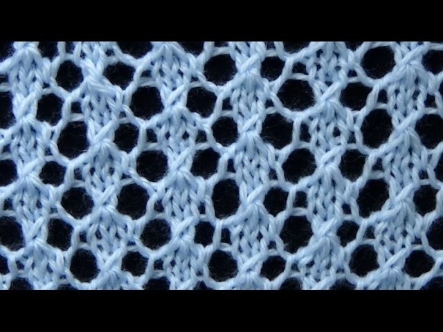 Cómo Tejer Encaje-Knitting Lace Stitch 2 Agujas (319)