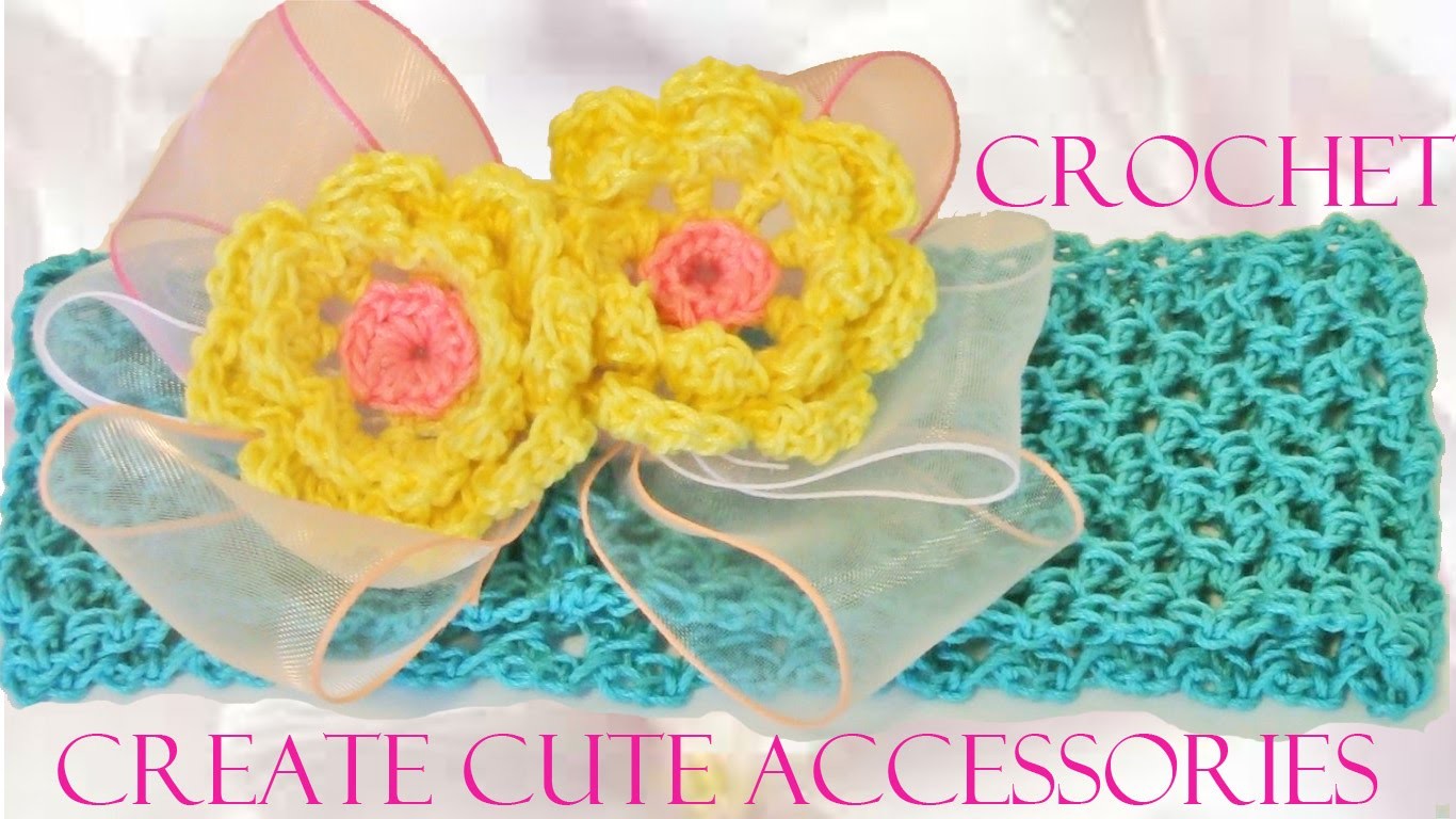 Crea lindos accesorios para el cabello a crochet - Create cute accessories for school crochet