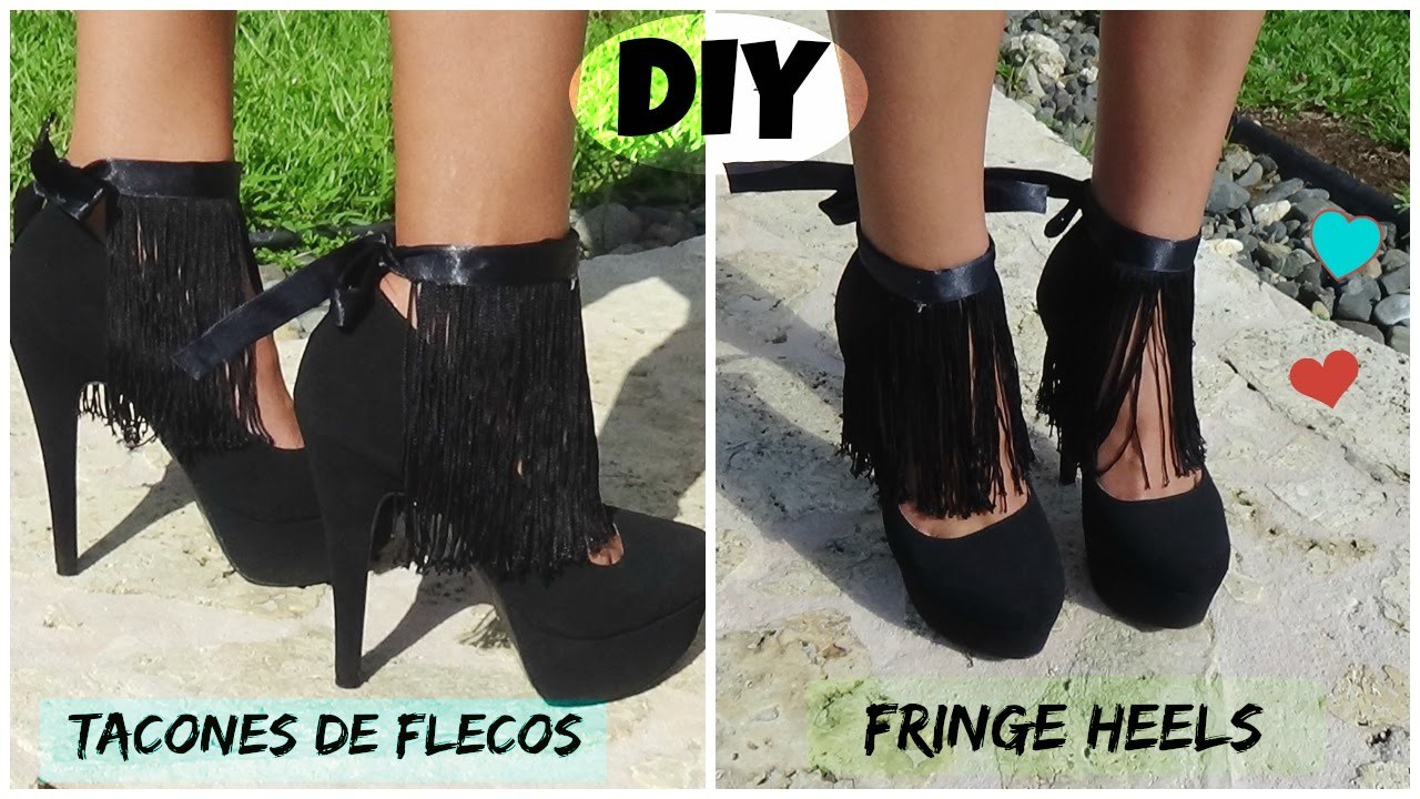 DIY Tacones de Flecos. Fringe heels