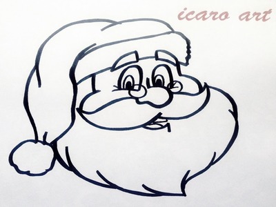 Como dibujar a papá Noel | how to draw santa claus