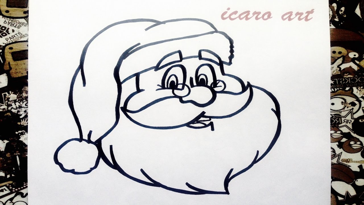 Como dibujar a papá Noel | how to draw santa claus