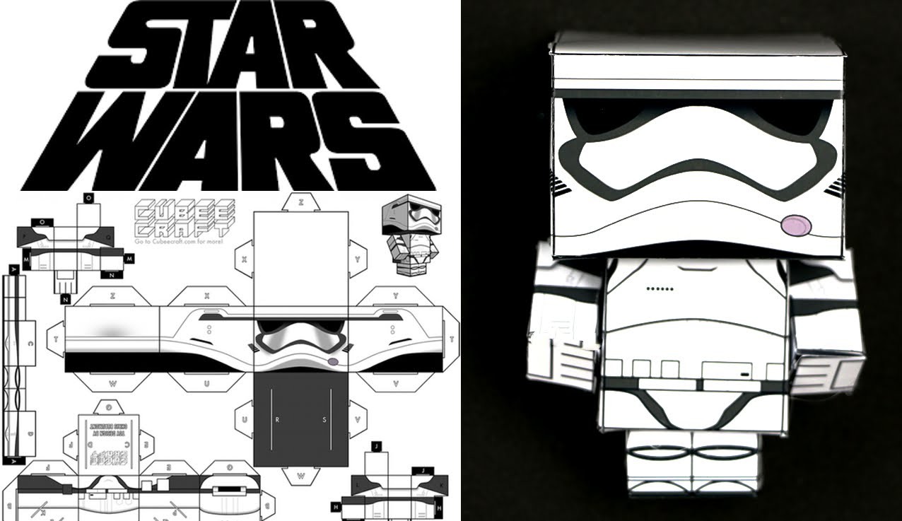 Como hacer cubecraft o papercraft: stormtrooper de Star Wars