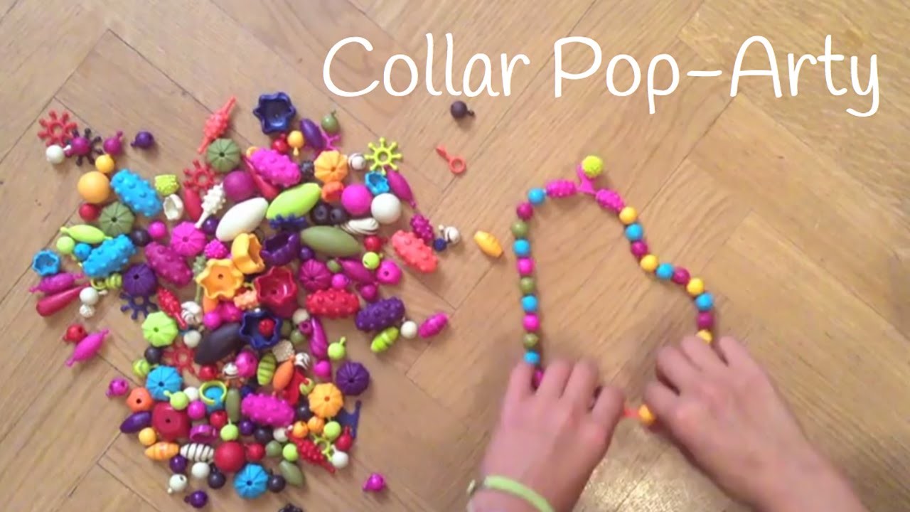 Cómo hacer un collar casero con pop arty para niños