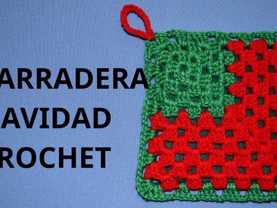 Agarradera Navidad en tejido crochet tutorial paso a paso.