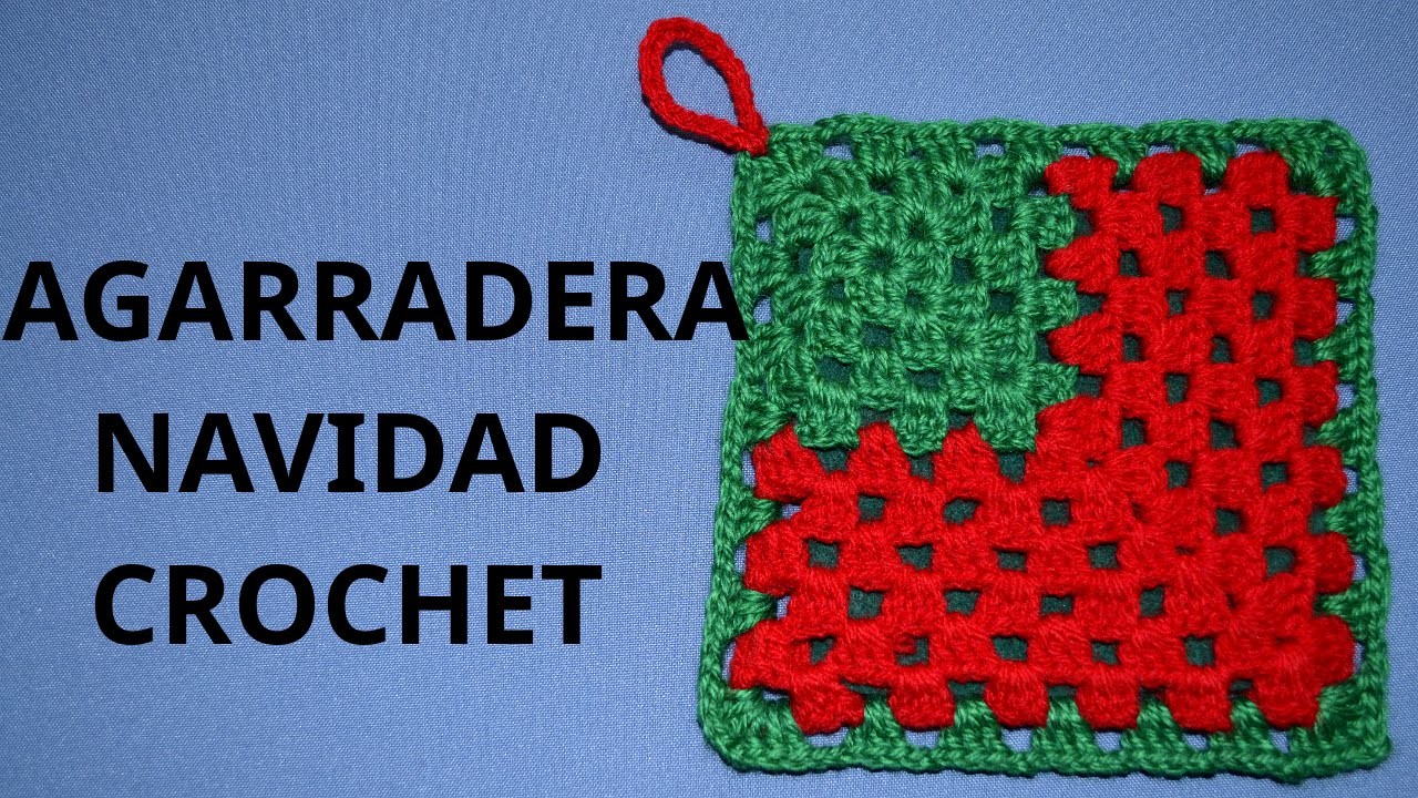 Agarradera Navidad en tejido crochet tutorial paso a paso.
