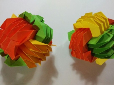 Como hacer una pelota modular de origami