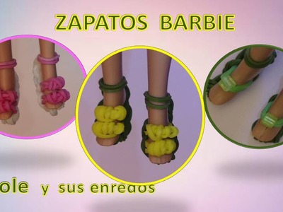 Cómo hacer unos  Zapatos para la muñeca Barbie  con gomitas elásticas 2