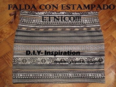 DIY: Falda con estampado etnico