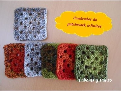 Aprende a tejer este cuadrado infinito-patchwork 8 a ganchillo o crochet