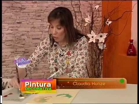 Claudia Kunze - Bienvenidas TV - Pinta un cuadro de Flor Estilo Vintage.