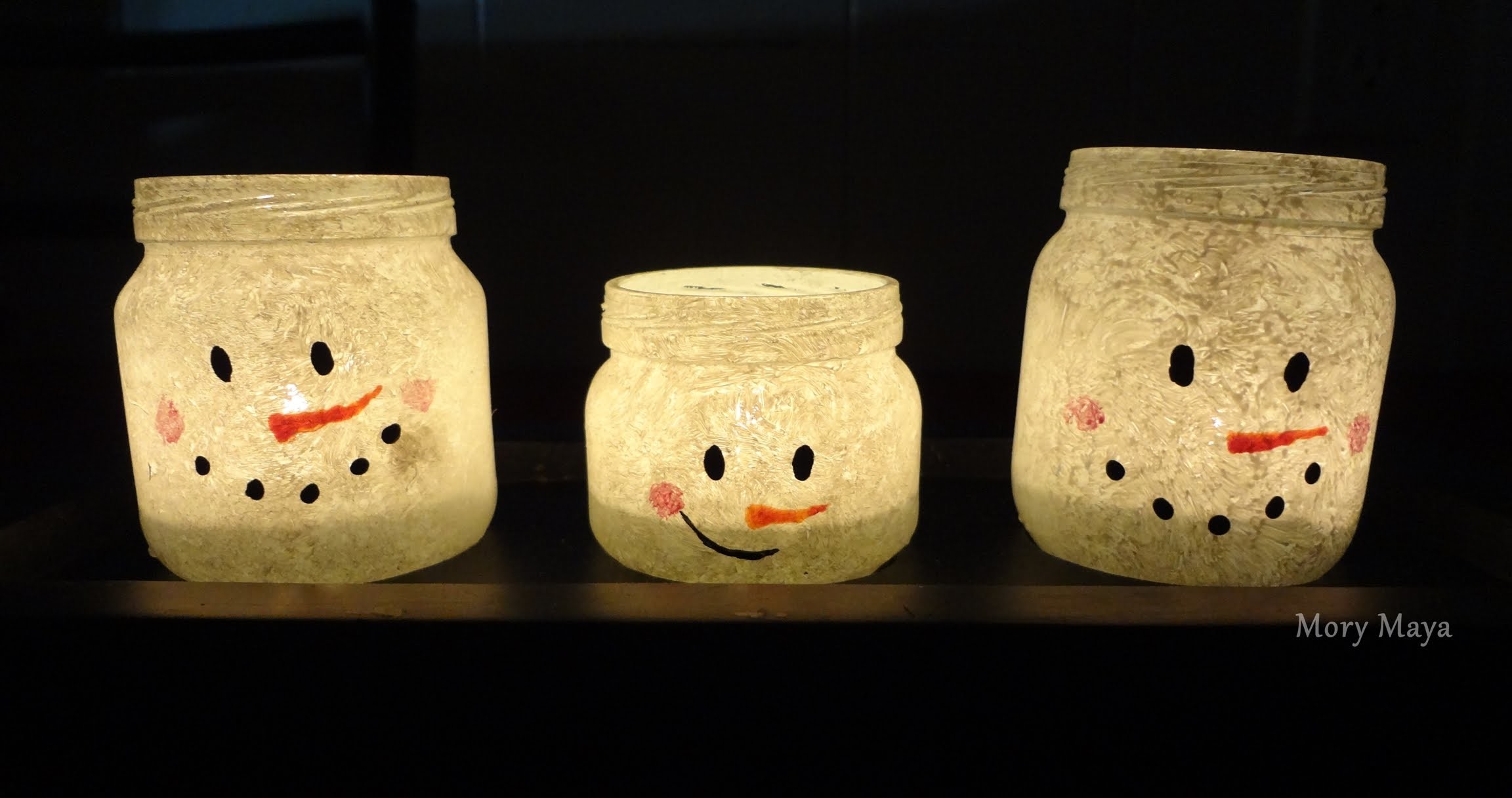 Como hacer porta velas muñeco de nieve, DIY decoración navideña