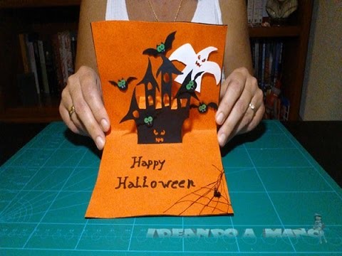 Como hacer una tarjeta desplegable para Halloween