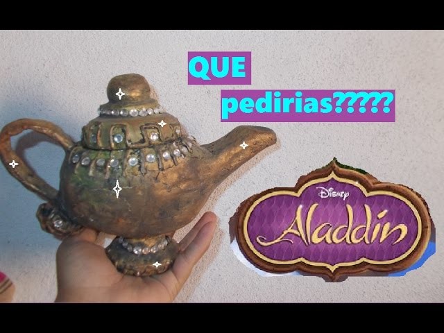 DIY COMO HACER LA LÁMPARA DE ALADDÍN (RECICLADA)JOYERO.MAKIN ALADIN'S LAMP RECICLED