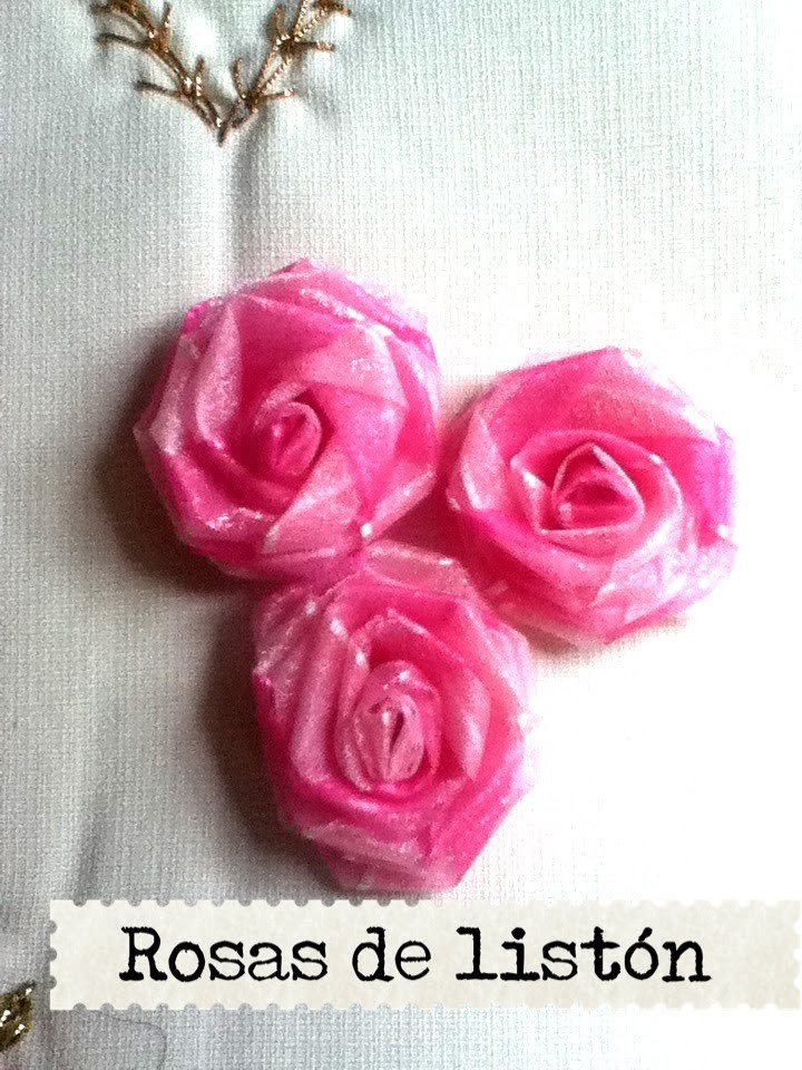 DIY Como hacer rosa de listón 2 diadema juego de baño roses de cinta