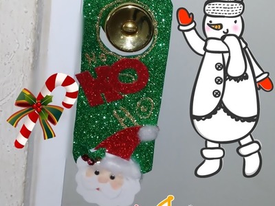 DIYComo hacer Colgante para puerta navideño de santa Claus Christmas