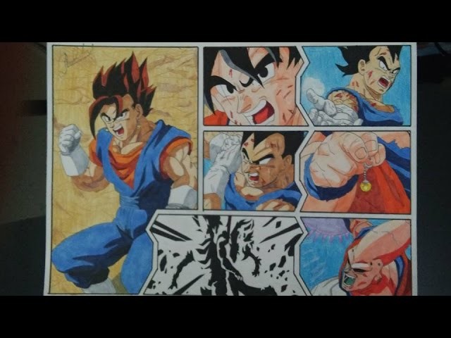 DRAGON BALL Z HOW TO DRAW VEGETTO VEGITO IS BORN DRAWING DIBUJO 図 ベジット