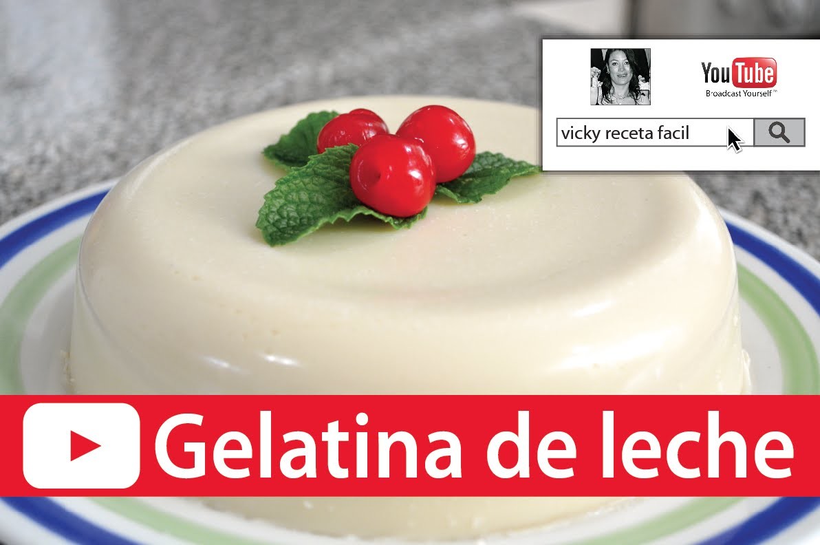 GELATINA DE LECHE | Gelatina de lechera | Vicky Receta Facil