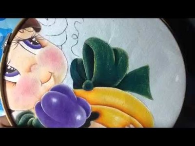 Pintura en tela niña calabaza # 6 con cony