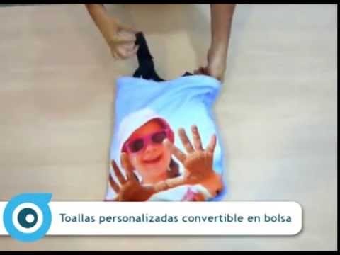 Toalla personalizada convertible en bolsa