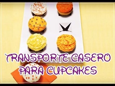 Transporte casero para cupcakes