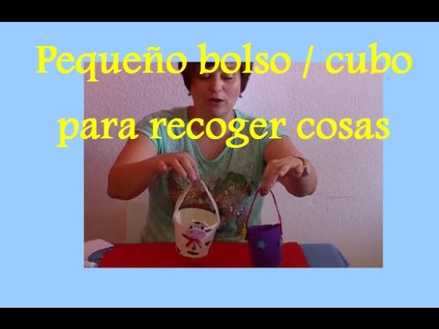 Tutorial como hacer un pequeño bolso. cubo de tela o cartón