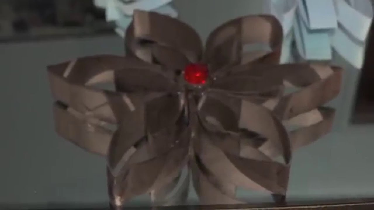 DIY Flor de rollo de papel higienico