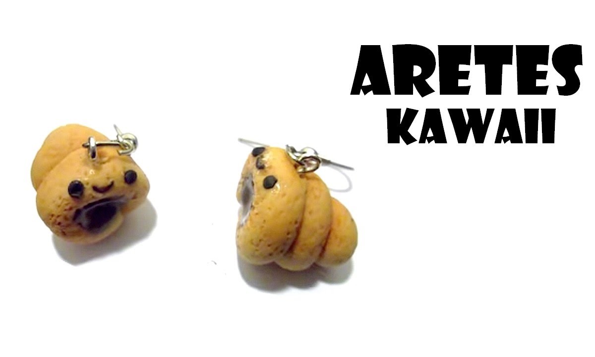 Aretes de Panesitos Kawaii ♥ Tutorial ●ω●. ♥ Kawaii earrings bread ♥  Porcelana fria