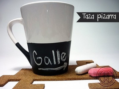 DIY chalkboard mugs - Taza Pizarra