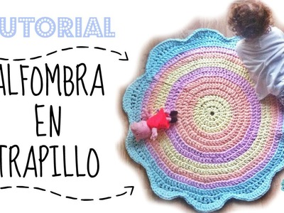 Tutorial DIY ✿ Alfombra en trapillo BONITA Y FÁCIL!