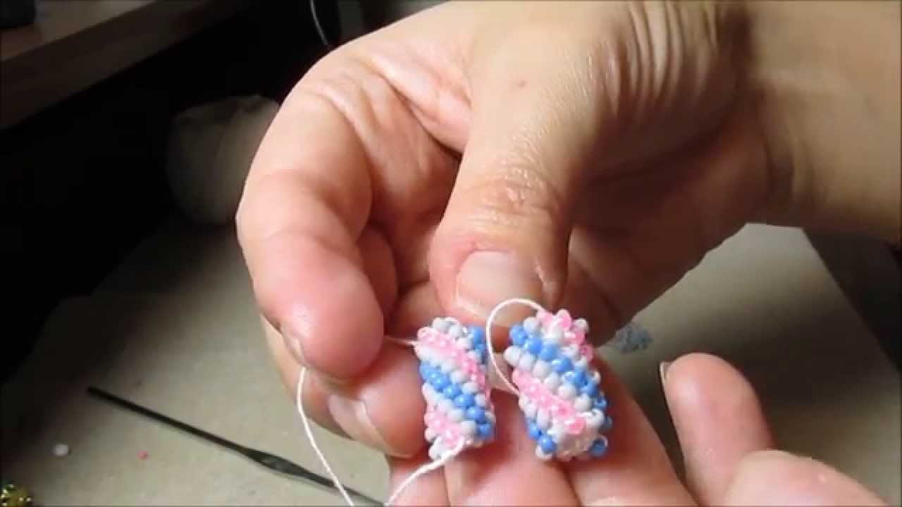 3 Técnicas de Crochet tubular con Mostacilla Tutorial. Parte 2.3 (Beaded Crochet Rope, 3 Techniques)