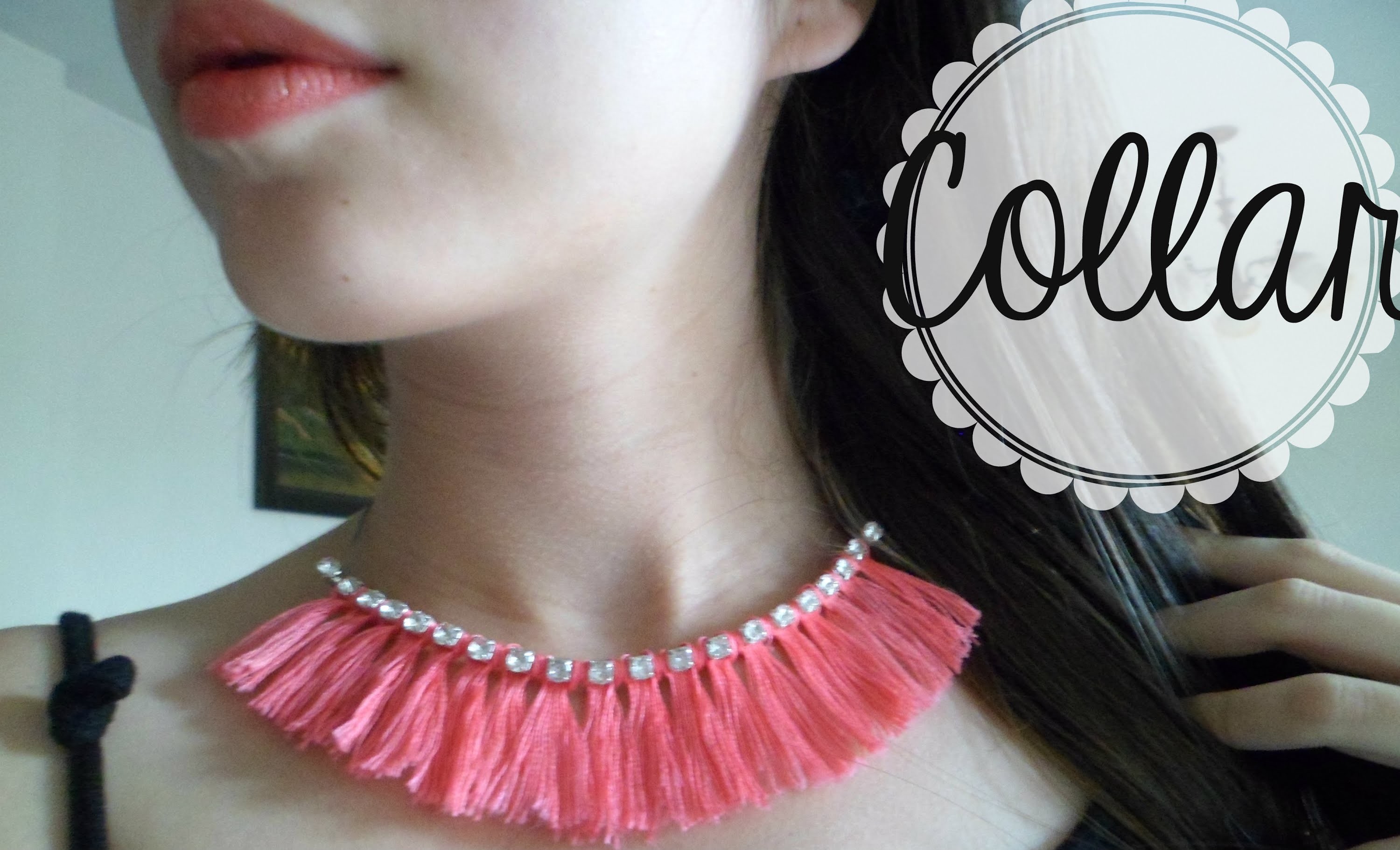 DIY- Collar etnico de hilo y cuentas de cristal muy fácil.Easy necklace with thread