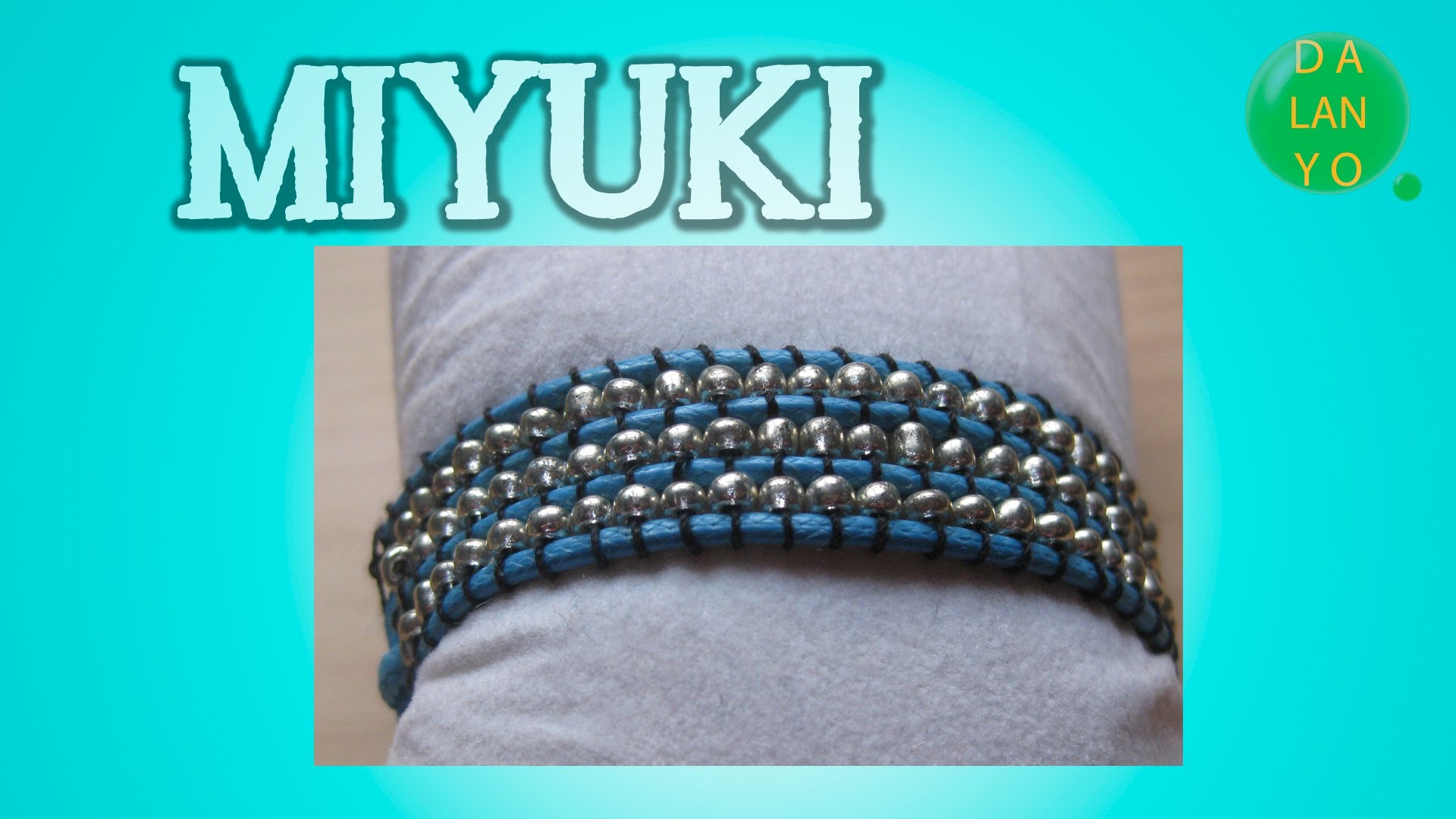 Miyuki turquesa con bolas plateadas | Miyuki | Tutorial | Es.PandaHall.com
