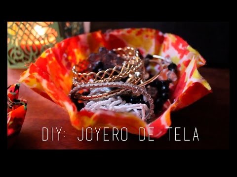 DIY JOYERO.ORGANIZADOR HECHO DE TELA - SUPER FÁCIL ♡