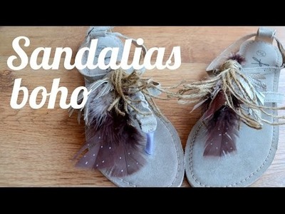 DIY Sandalias boho con plumas - Departamento de Ideas