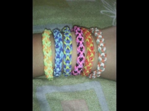 ♥  Tutorial: pulsera de ligas Inverted Fishtail (con dos tenedores)  ♥