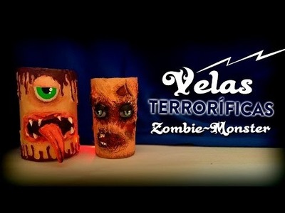 Velas terroríficas de Zombie y Monster | DIY HALLOWEEN DREEN