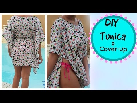 Como hacer Tunica. DIY swimsuit coverup