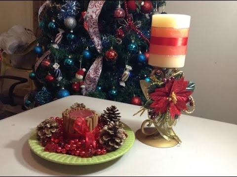 Diy velas decorativas para Navidad.Chritsmas Decorative candle.by Itzomex