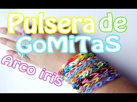 Tutorial: ♥ Pulsera de gomitas Arco Iris ♥ (sin telar)