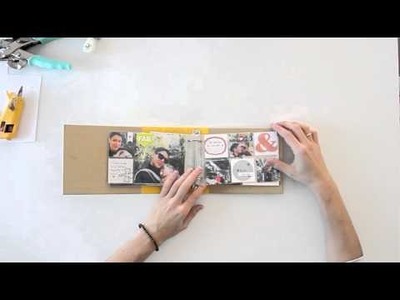 Cómo hacer un cierre elástico para un mini álbum - TUTORIAL Scrapbook   DIY