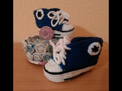 DIY Zapatitos, patucos, zapatillas o escarpines para bebe a crochet