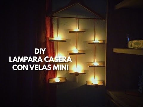 DIY DECORA TU HABITACIÓN -LAMPARA CASERA CON GANCHO DE ROPA Y VELAS MINI | Rebeca Linares